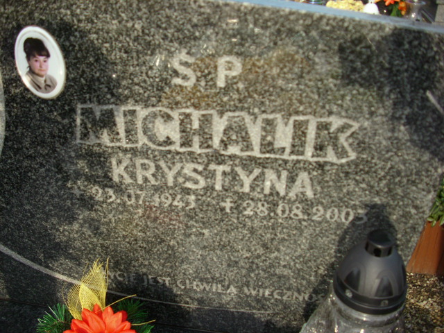 Krystyna Michalik 1943 Chrzanów - Grobonet - Wyszukiwarka osób pochowanych