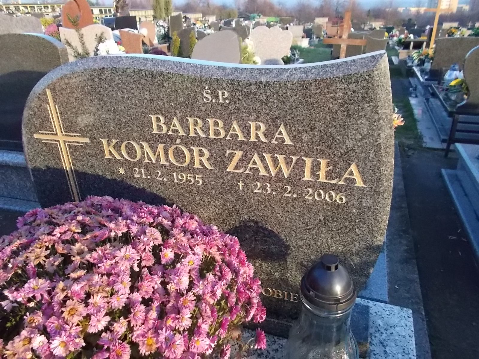 Barbara Komór Zawiła 1955 Chrzanów - Grobonet - Wyszukiwarka osób pochowanych