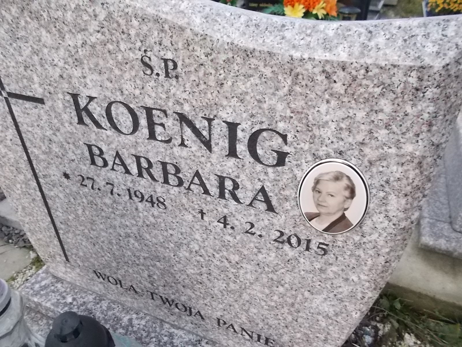Barbara Koenig 1948 Chrzanów - Grobonet - Wyszukiwarka osób pochowanych